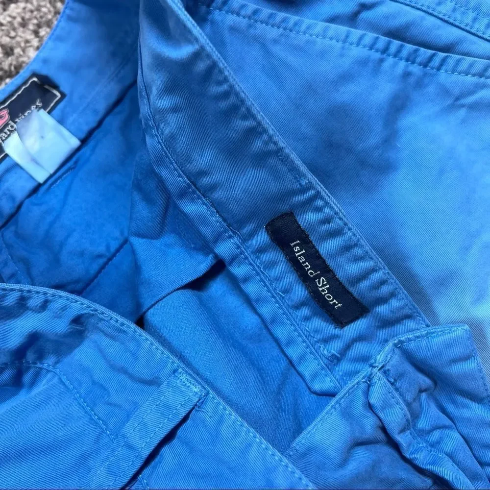 Vineyard Vines Island Shorts Whale Blue Ombre Flat Front Chino Shorts Mens Sz 40